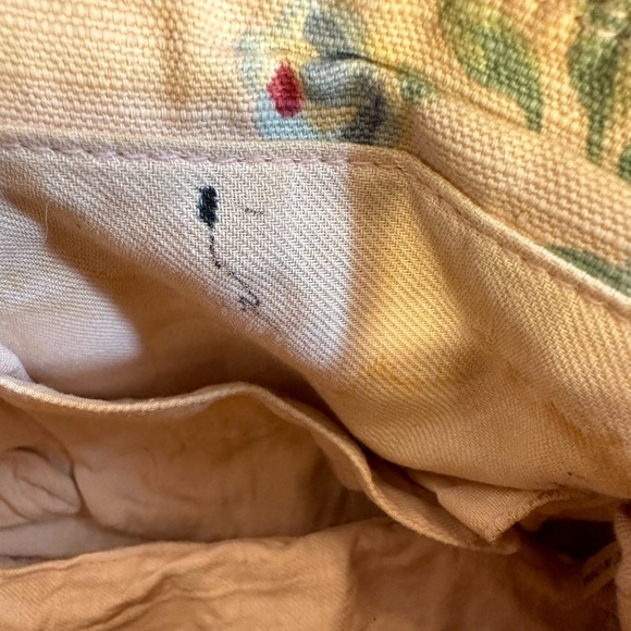 Fossil 1954 Key Pink Woven Straw Leather Floral Lining Spring Shoulder Hand Bag - Picture 8 of 8